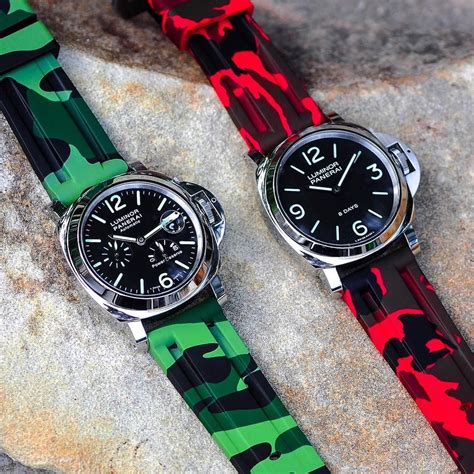 camo strap panerai|rubber straps for panerai watch.